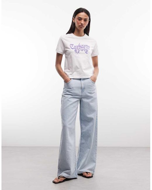 Carhartt White Carhatt Wip Disenchant Ringer T-shirt