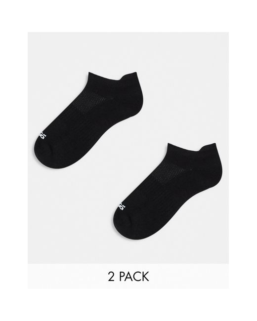 ASOS 4505 Black Icon 3 Pack Anti Bacterial Trainer Sport Socks
