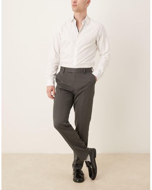 Pantalones De Vestir De Corte Slim De ASOS de hombre de color Natural