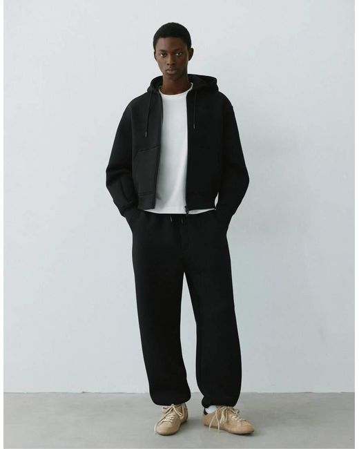 Pull&Bear Stwd Baggy Joggers in het Black voor heren