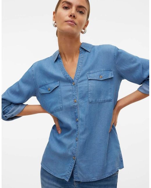 Vero Moda Blue Denim Shirt