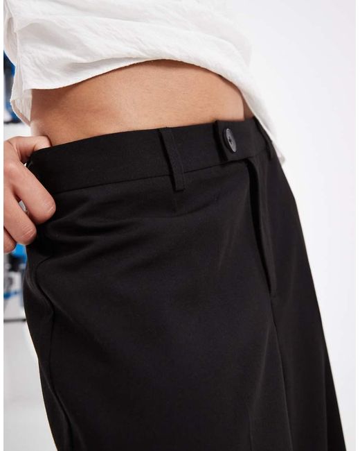 Vero Moda Black Straight Smart Trouser With Crease Front