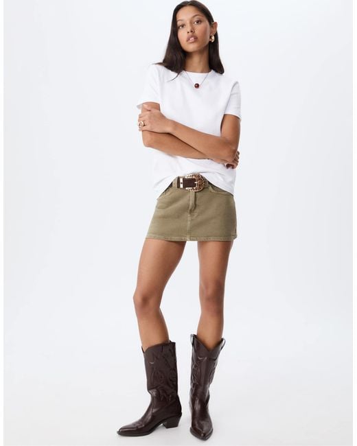 Stradivarius White – weiches basic-t-shirt im regular fit