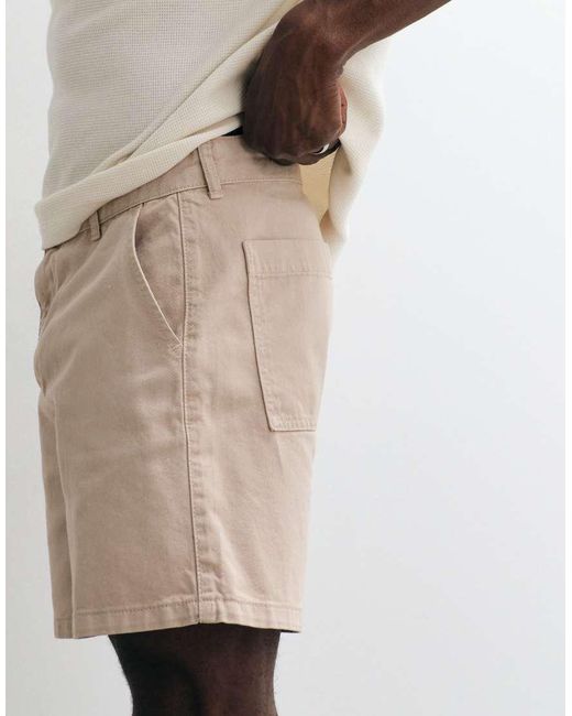 ASOS Natural Shorter Length Short for men