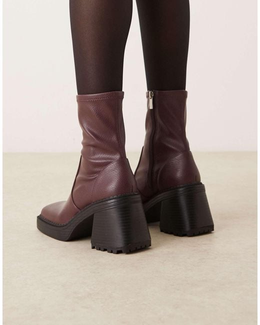 ASOS Brown – reign – plateau-stiefel