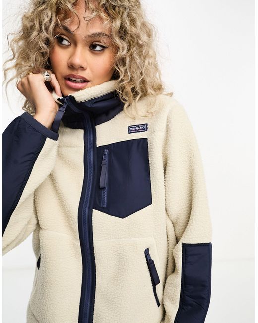 Polo Ralph Lauren Icon Logo Hybrid Borg Jacket in Blue | Lyst Australia