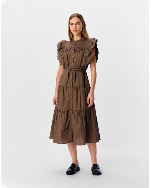 Object Maxi Jurk in het Brown