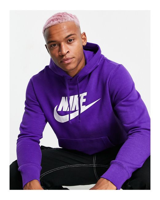 Nike Club Fleece Hbr Hoodie in Purple for Men | Lyst