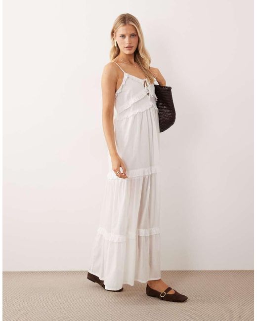 Iisla & Bird Pink Maxi Ruffle Dress