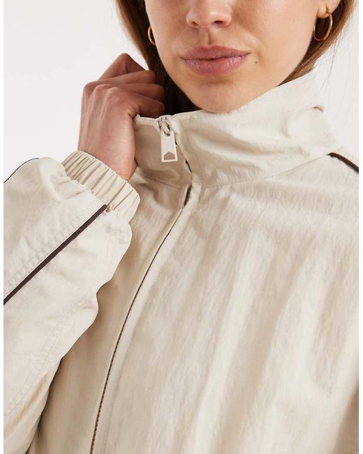 ASOS Natural Oversized Track Jacket
