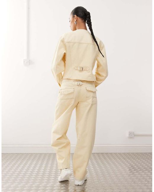 Collusion Natural Low Rise Barrel Jean