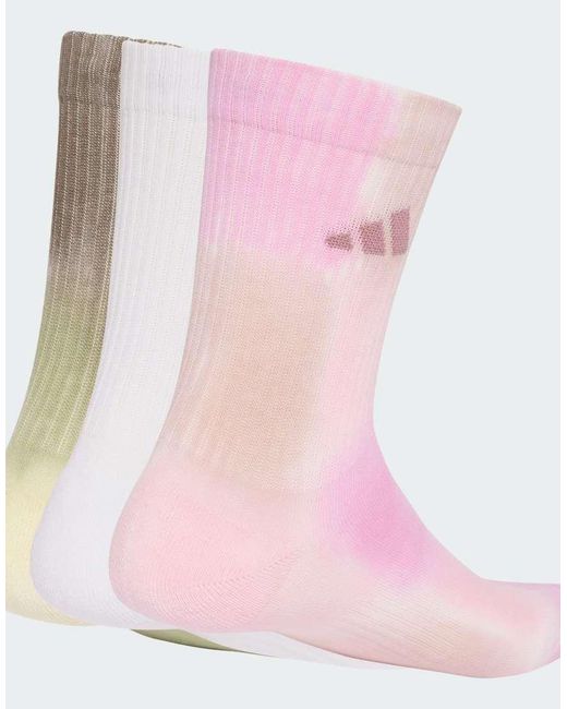 Adidas Originals Pink Tie-Dye Socks 3 Pairs