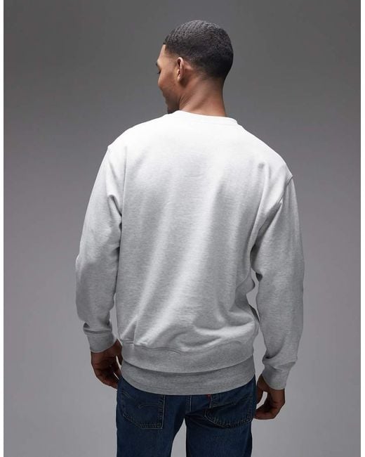 New Balance Gray Athletics Premium Logo Sweatshirt for men