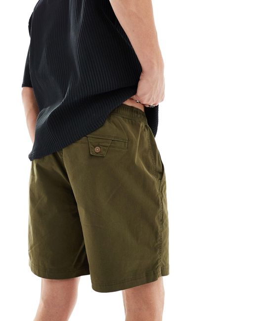 Kavu Green Cotton Pocket Short for men