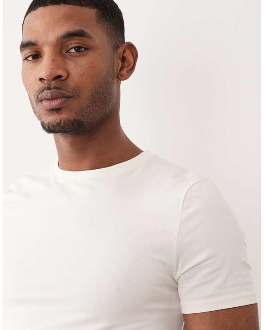 ASOS White Essentials 2 Pack Muscle Fit T-shirts for men
