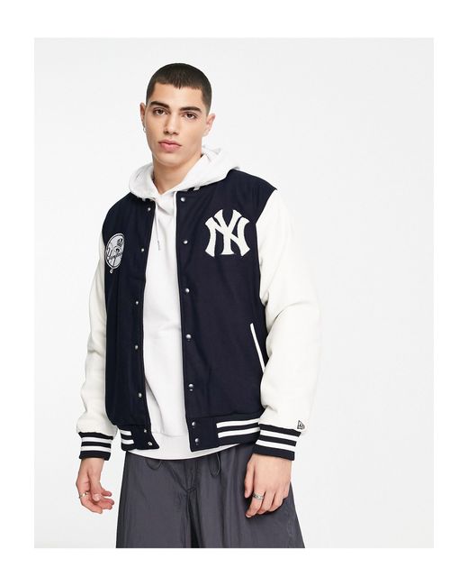 KTZ New York Yankees Varsity Jacket in Blue for Men | Lyst Australia