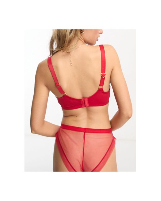 Tutti Rouge Pink Carina Sheer Mesh High Waist Brazilian Brief With Ruched Back Detail