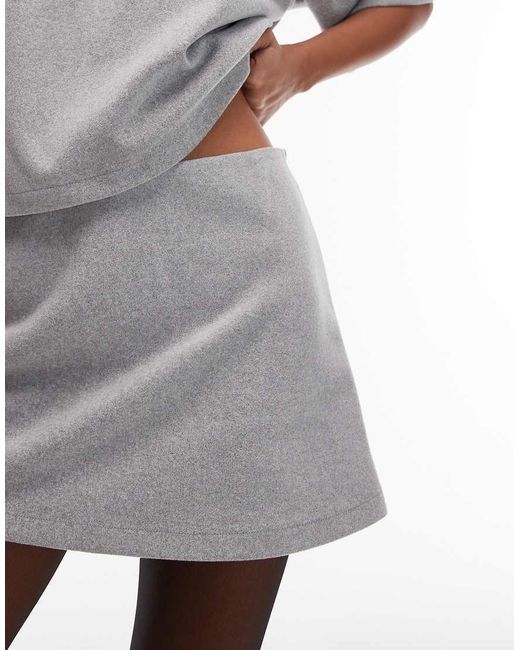 ASOS White Co-Ord Brushed A-Line Skort