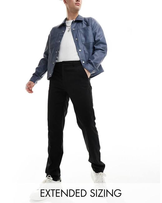 ASOS Blue Smart Slim Fit Trousers for men