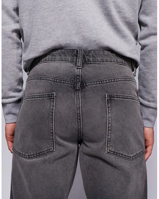 ASOS Gray Tapered Jeans With Tint for men
