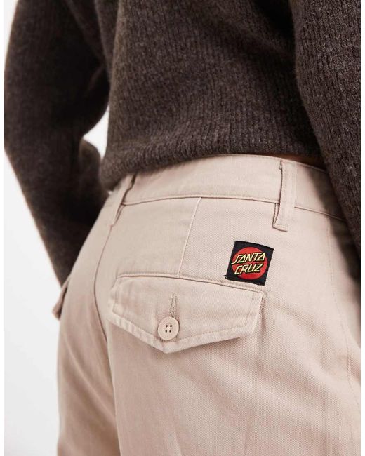 Santa Cruz Natural Nolan Loose Fit Wide Leg Chino Trousers