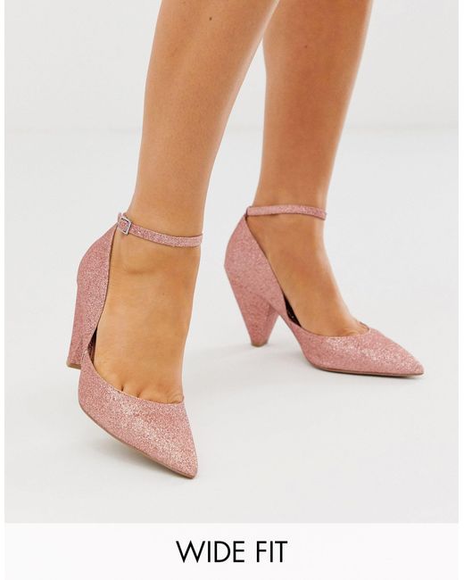 wide fit mid heels