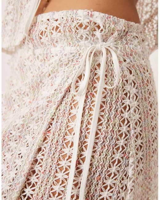 esmé studios Natural Esmee Exclusive Tie Side Mini Beach Skirt
