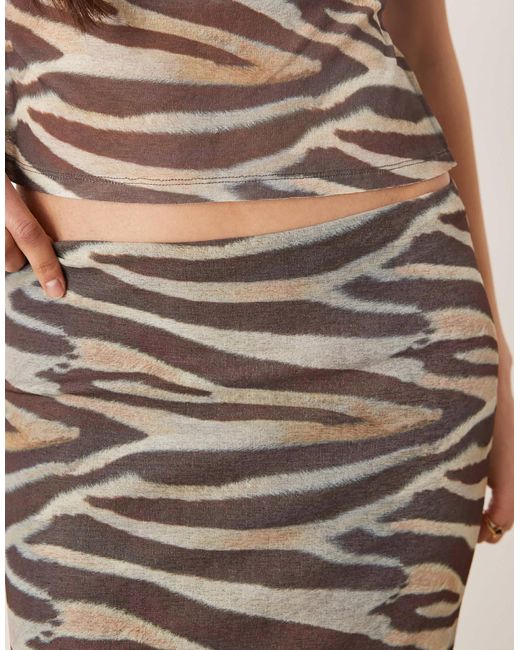 ASOS Natural – maxirock aus netzstoff