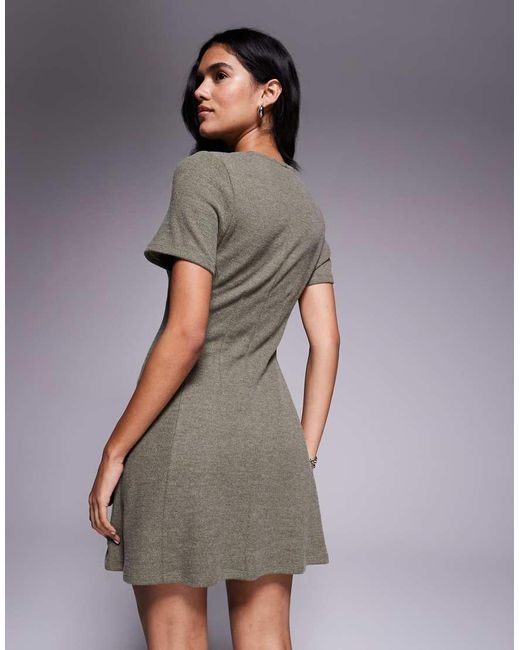 ASOS Gray Supersoft Seam Detail Mini Dress