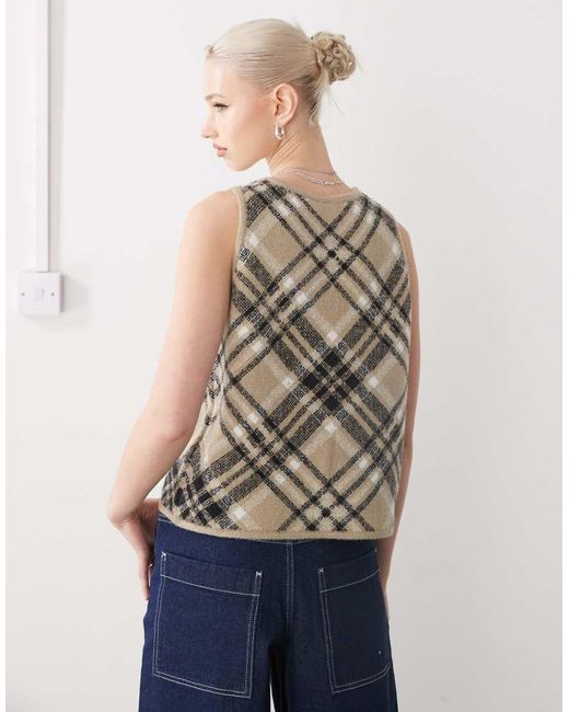 Collusion Blue Fluffy Knitted Waist Coat
