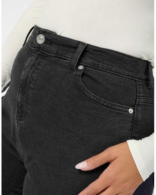 Yours Clothing White Wash Denim Boyfriend Jeans
