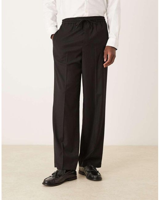 ASOS Black Wide Suit Pants for men