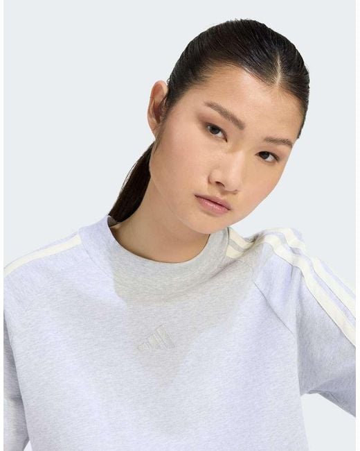 Adidas Originals White Adidas Kit 3-stripes T-shirt