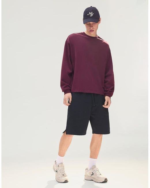 Bermuda Basic di Bershka in Purple da Uomo