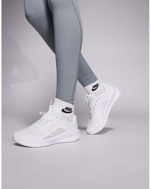 Nike White Downshifter 13 Trainers