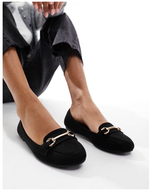 New Look Black – flache loafer