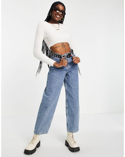 cropped jumper white