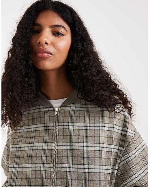 ASOS Gray Tailored Bomber Jacket