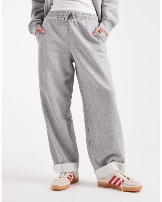 ASOS Gray Oversized Brushback jogger With Turnback Hem Detail