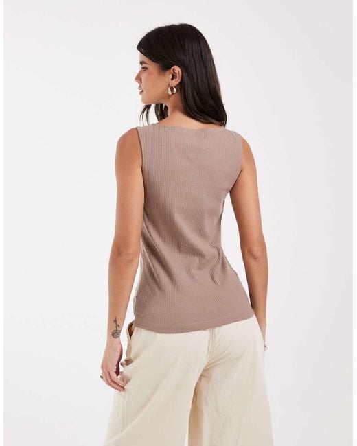 Gap Natural Button Through Boatneck Tank Top