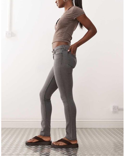 Cheap Monday Gray Sleezie Low Rise Super Stretch Skinny Jeans