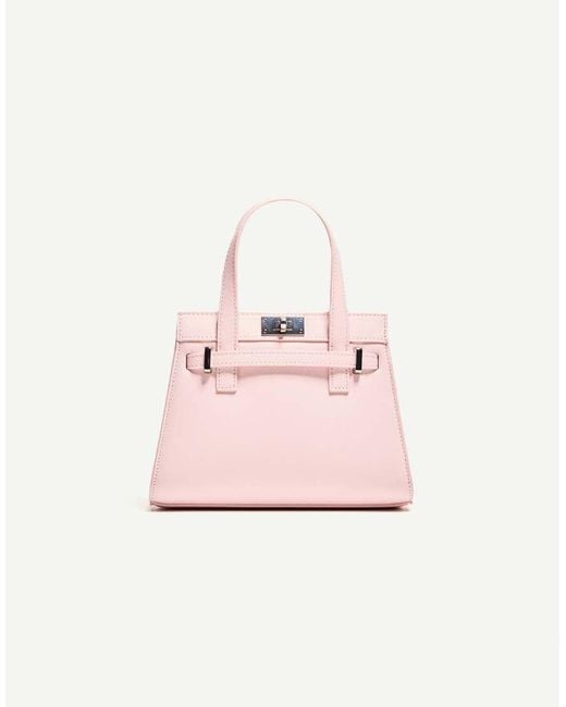 Bershka Pink Textured Minaudiere