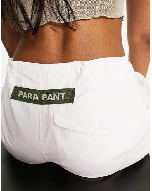 Superdry White Baggy Parachute Trousers