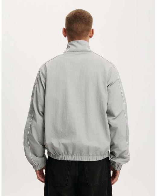 Cotton On Gray Panelled Spray Jacket for men