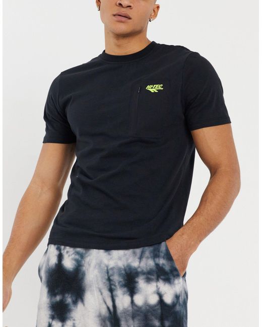 Hi-tec Black T-shirt With Zip Pocket for men