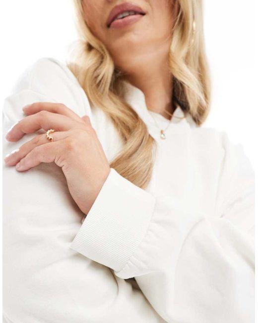 Sudadera Extragrande De Curve-Blanco ASOS de color White