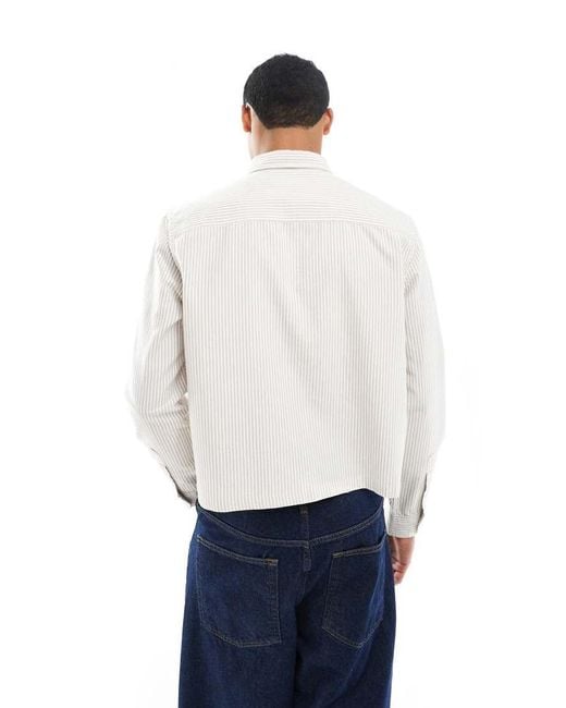 New Look White Boxy Oxford Shirt for men