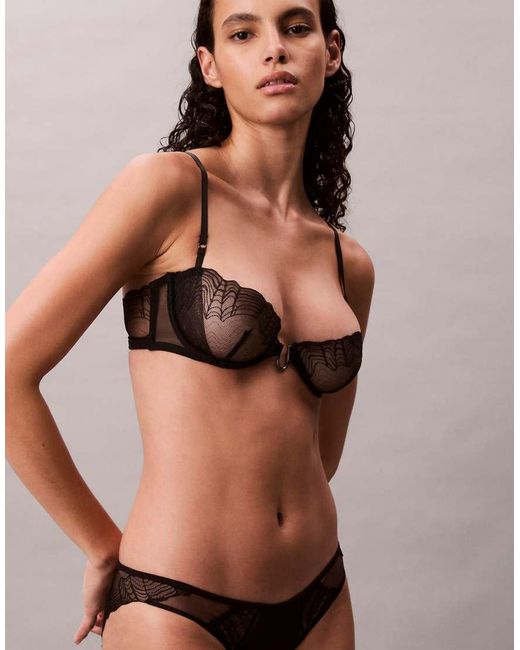 Calvin Klein Multicolor Sexy Satin Balconette Bra