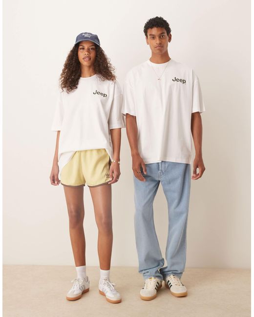 ASOS Natural Unisex Oversized License T-shirt With Jeep Prints