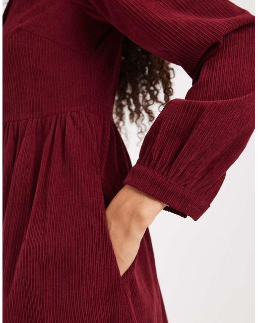 Vestito Camicia Corto di Threadbare in Red